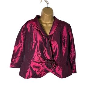 Vintage 90s Alex Evenings Suit Jacket Wine Red LP